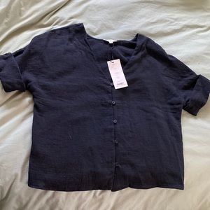 Vetta gauze button up top